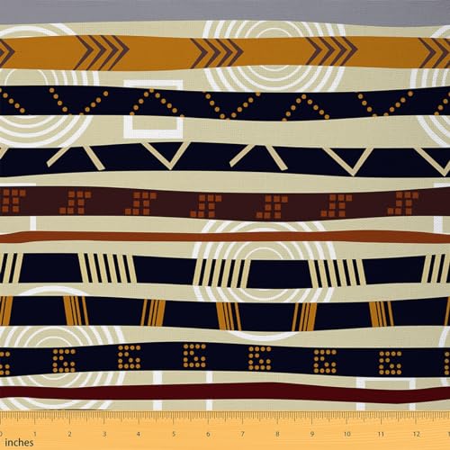 Motif africain extérieur Tissus au Metre, Ethnique tribal Géométrique rayures Tissu 92x150cm chaise, Ethnique traditionnelle Tissus Home DIY Project...