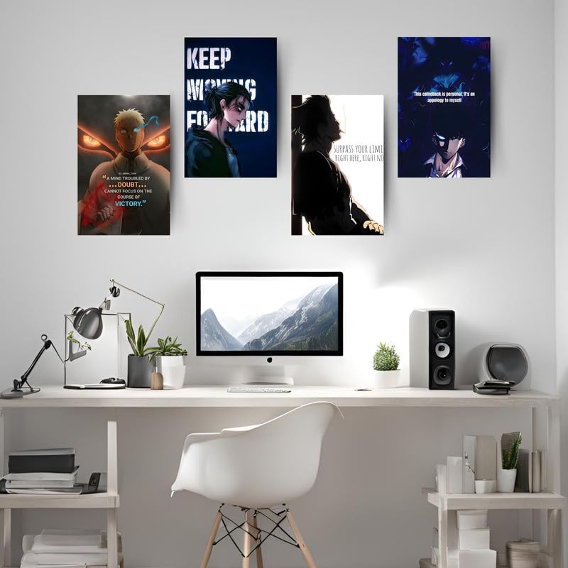 Image of Posters Inc Anime Motivational Wall Posters Keep Moving Forward 6 A4