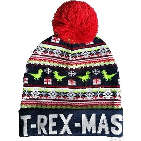 DITK-U Unisex Jingle Christmas Hat with LED Lights Cover