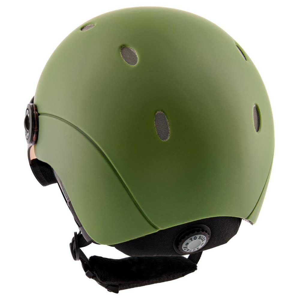 Sinner Titan Visor-Matte Moss Green-Red Mirror Cat.2-M (55-58) Kask Dorosły Czarny, Wielobarwny