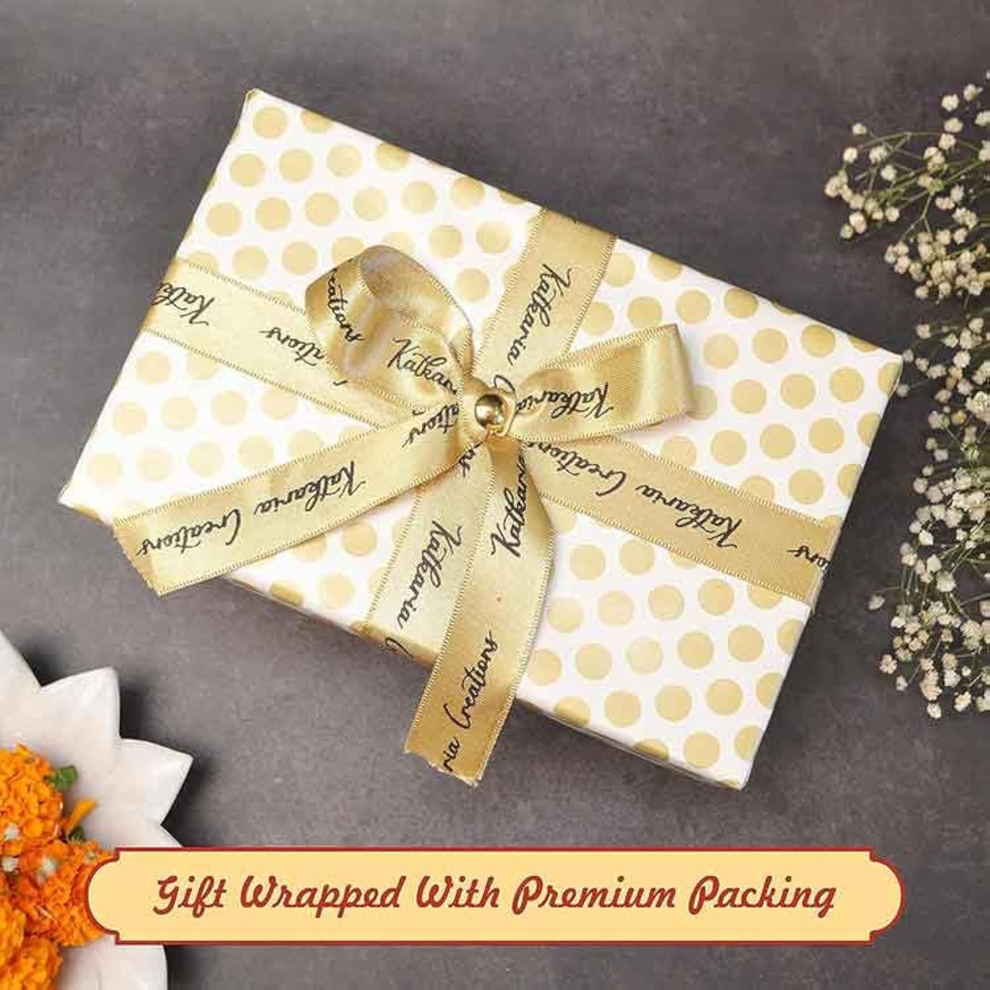 Raksha Bandhan Gift Hamper with Kundan Rakhi and Coasters