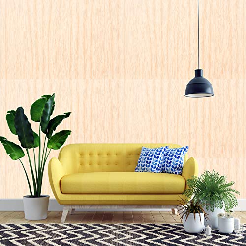 Image of DWELLSINDIA Wooden Self Adhesive Wallpaper Peel & Stick, Waterproof, Scratch Resistant, Laminated (41cm x 244cm,Wood, Beige)