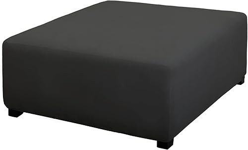 Vista 98 de PureFit Funda otomana rectangular de ajuste suave superelástica, para taburete de pies y muebles de almacenamiento plegables para sala de estar