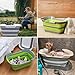 Petschee Collapsible Pet Bathtub with Drainage Hole for Puppy Small Dogs Cats.Multipurpose as Laundry Basket, Storage Organizer, Camping Sink 7.1 Gal/27L（Green）