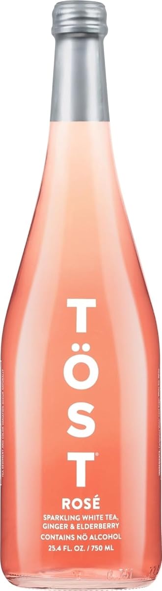 Tost Rose Sparkling White Tea, Ginger and Elderberry, 25.4 FZ