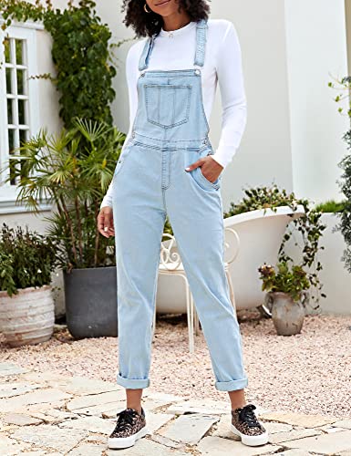 Lookbookstore Denim Overalls For Women Spring 2023 90S Women's Overalls Light Blue Denim Ladies Overalls Women Cowgirl Overalls Denim Revolt Overalls Size Xxl Size 20 22 #TOP5