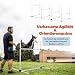 ORHEYA Agility Set Hunde Hürdenset Slalom Stangen Agility Ausrüstung für Hundetraining mit 4 x Hürden Höhenverstellbar, 104x70x101cm, Weiß