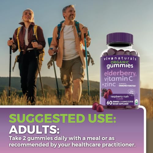 Viva Naturals Sambucus Elderberry Gummies for Adults with Vitamin C & Zinc - image 6