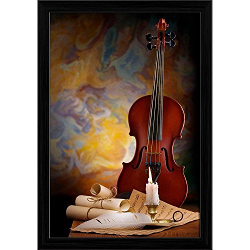 Image of ArtzFolio Antique Music Tabletop Painting Black Frame 6 x 8.3 inch (15 x 21 cms)