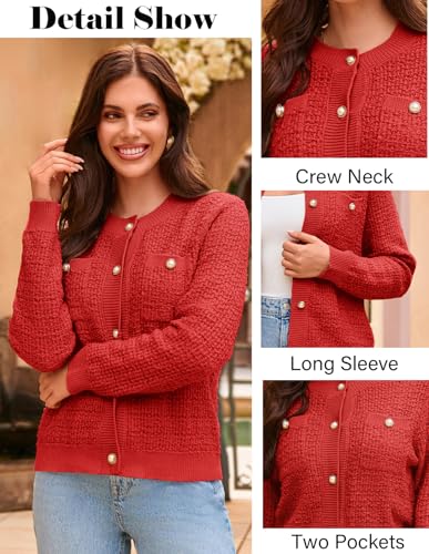 Image of GRACE KARIN Women's Fall Cardigan Sweaters Button Knit Jackets