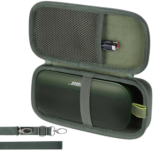 Image of Lebakort Hard Case Compatible with Bose SoundLink Flex 2nd Gen /Bose SoundLink Flex Portable Speaker, Cypress Green Case