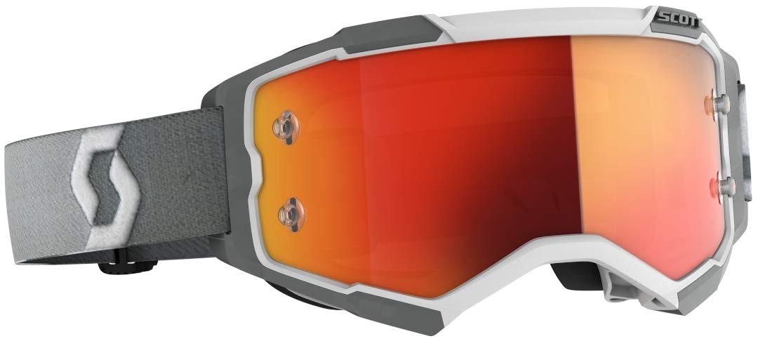 Scott Sports Fury MX Goggles One Size White Grey ~ Orange Chrome