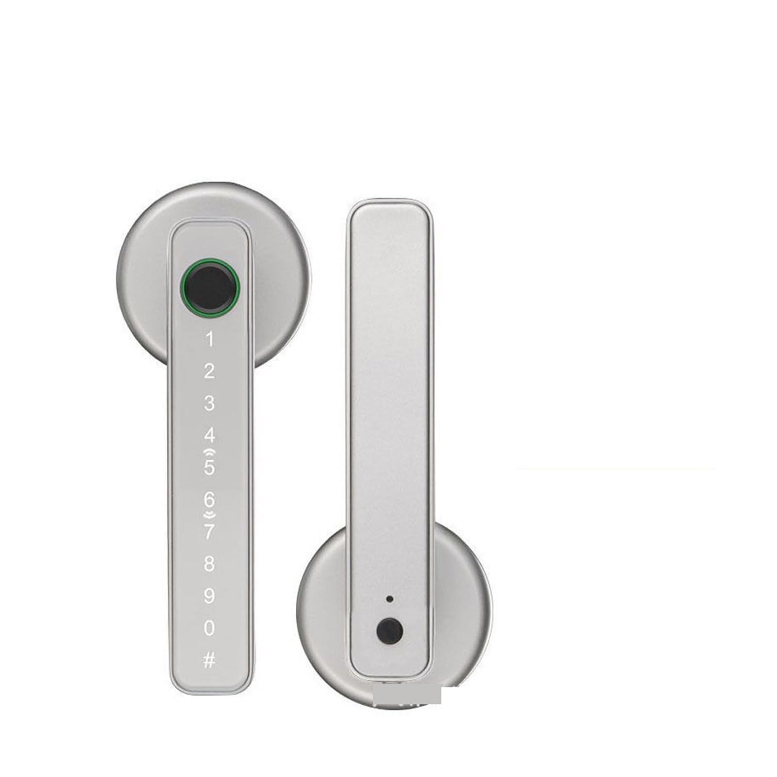 Smart BLE Fingerprint Door Lock Digital Electronic with Password/Key/APP Unlock(Silver)