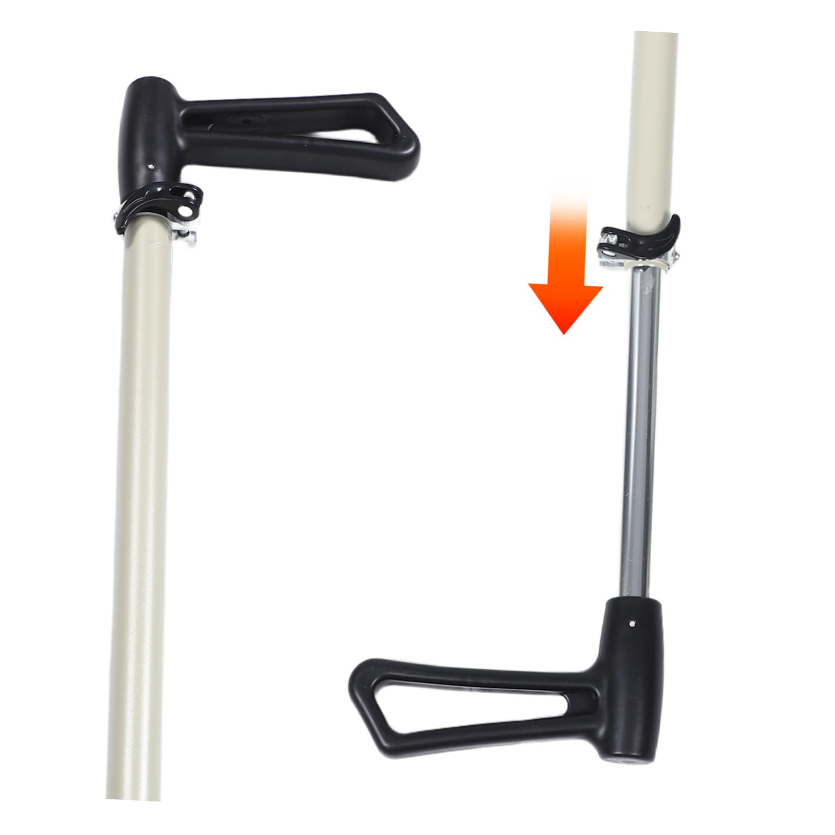 Asta di Spinta per Scooter Pieghevole, Supporto Stabile in Plastico