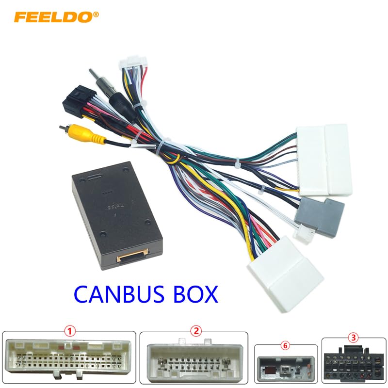Car for Audio 16PIN Android Power Cable Adapter with Canbus Box for Nissan Sylphy Tiida CD/DVD Player Wiring Harness #HQ6555 - (Color Name: CANBUS Box)