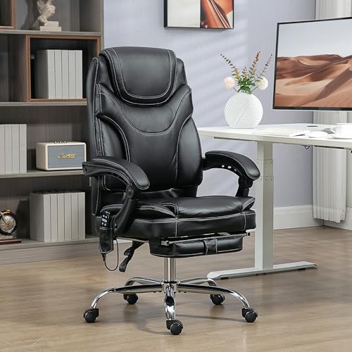 Vinsetto US921-682V80BK0131 Pu Leather Vibration Massage Office Chair thumb #1