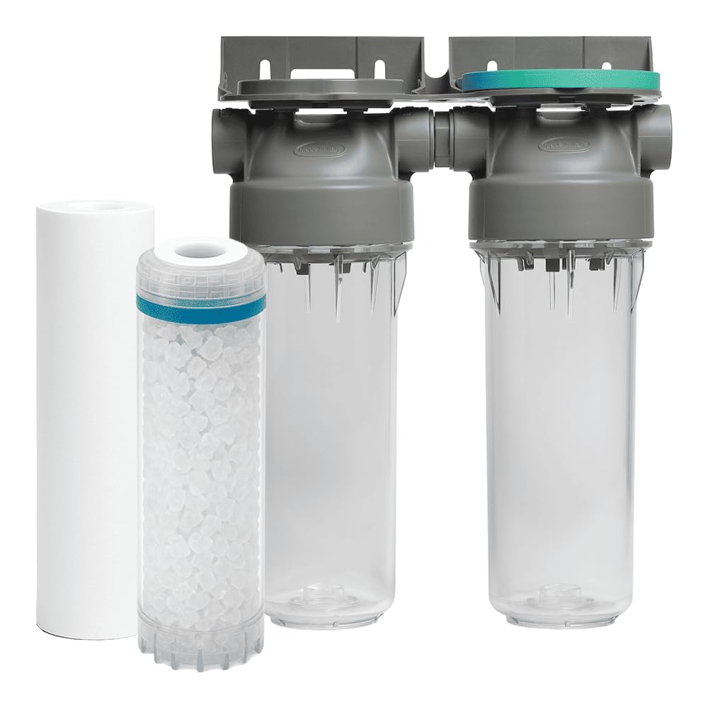 Filtre à eau double 9' 3/4 + pack anti calcaire