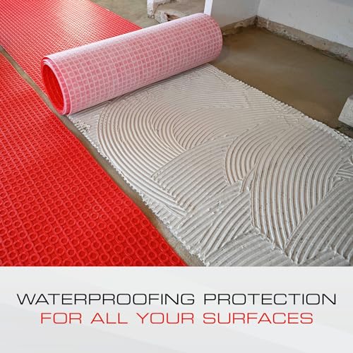 GURU USA G-Flex Uncoupling Membrane, Waterproof Membrane for Tile Vapor Barrier, Waterproofing Membrane for Shower & Bathroom Flooring Underlayment, 1 x 14 m (150 ft²) Roll - Image 5