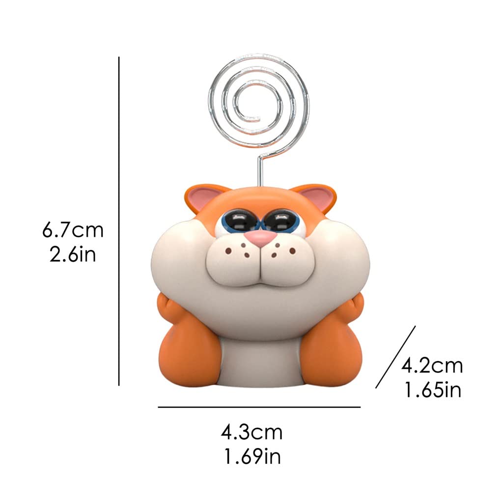 CXBDDF 3D Cute Animal Card Photo Holder Desk Number Memo Note Holder Desktop Postcard Desk Message Folder
