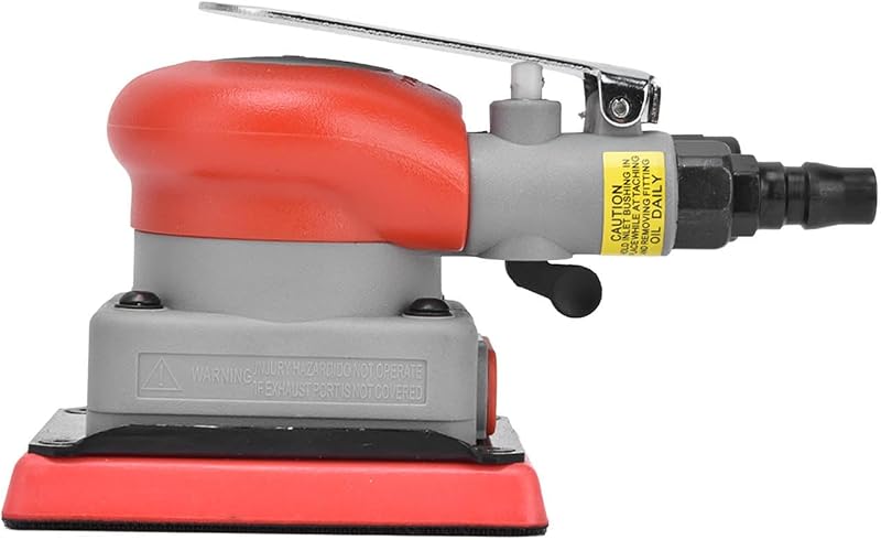 Pneumatic Sander Air Orbital Sander, Alloy Steel Air Squares Sanding Machine, 10000rpm, 75x100mm Sandpaper Pad, for Wood Metal Car Beauty