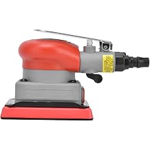 Pneumatic Sander Air Orbital Sander, Alloy Steel Air Squares Sanding Machine, 10000rpm, 75x100mm Sandpaper Pad, for Wood Metal Car Beauty