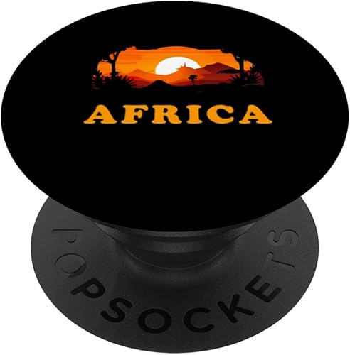 Miniatura 1 de Africa Pride Sunset Savannah Continent Safari Souvenir PopSockets Swappable PopGrip