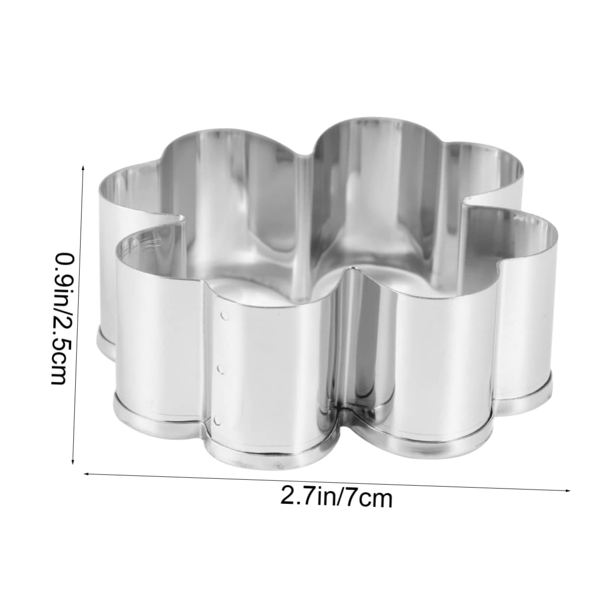 Set Di 5 Formine Quadrate in Acciaio Inox Con Manico per Biscotti