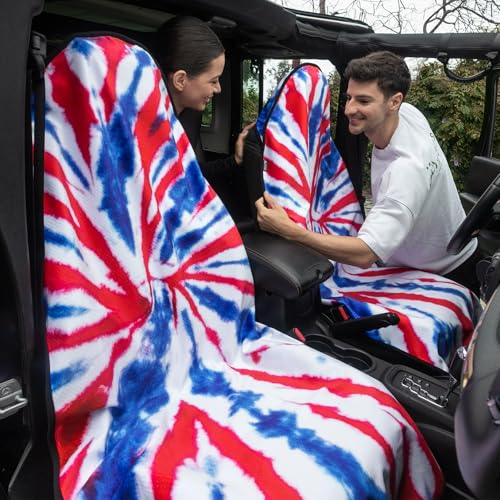 Image of Automotive Waterproof Seat Covers for Cars - Machine Washable Car Seats Protectors Universal Fit for Vechicles Honda Tesla Ford Toyota - Sweatproof Auto Seats Pad Great for Beach Swimming Surfing