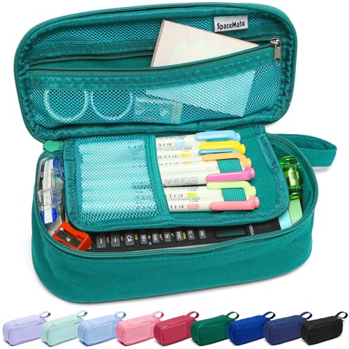 Image of SPACEMATE Large Pencil Case Pouch, Zipper Pencil Box for Kids, Girls & Boys