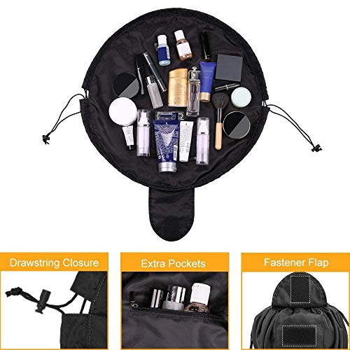 Image of ortable Drawstring Makeup Bag Large Capacity Lazy Cosmetic Organizer Pouch Magic Travel Toiletry Bags for Womens !