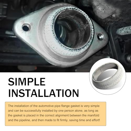 Image of MLY 2 PCS Exhaust Manifold Gasket, 2.5 Inch Graphite Exhaust Manifold Gasket, Leakproof Exhaust Pipe and Exhaust Manifold, Universal Replacement Exhaust Donut Gasket (ID 65MM)