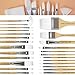 CONDA Paint Brushes Set of 24 Different Shapes Professional Painting Brushes for Oil, Acrylic Canvas and Watercolor Painting (White)