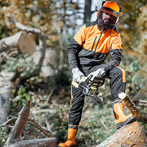 TODOCOPE Chainsaw Safety Helmet with Face Shield and Ear Muffs,Chainsaw Helmet,Safety Helmet,Mesh Face Shield
