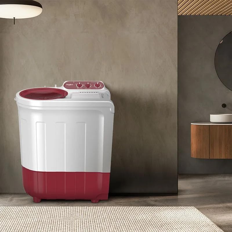 Image of Whirlpool 7 kg 5 Star Supreme Plus Semi-Automatic Top Loading Washing Machine (ACE 7.0 SUPREME CORAL RED (CORAL RED), 1400 RPM Motor (5YR))