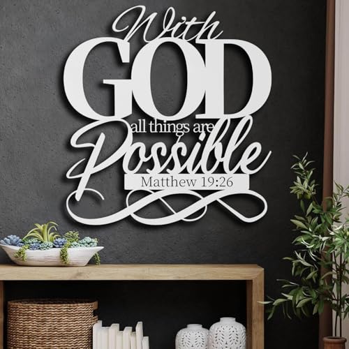 Versets bibliques Matthieu 19:26 en métal, cadeau de mariage idéal - 4