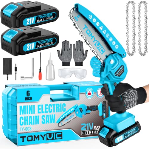 Mini Chainsaw 6-Inch Battery Powered - Best Cordless...