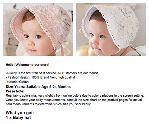 Baby Girl Lace Hat Toddlers Flower Princess Sun Cap Cotton Bonnet Beanis Sunhats Summer2