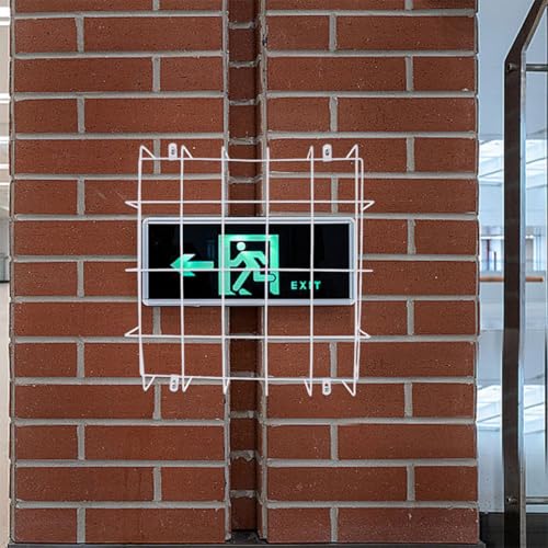 Protector anti impacto de luces de emergencia en hierro blanco pack de 2 6
