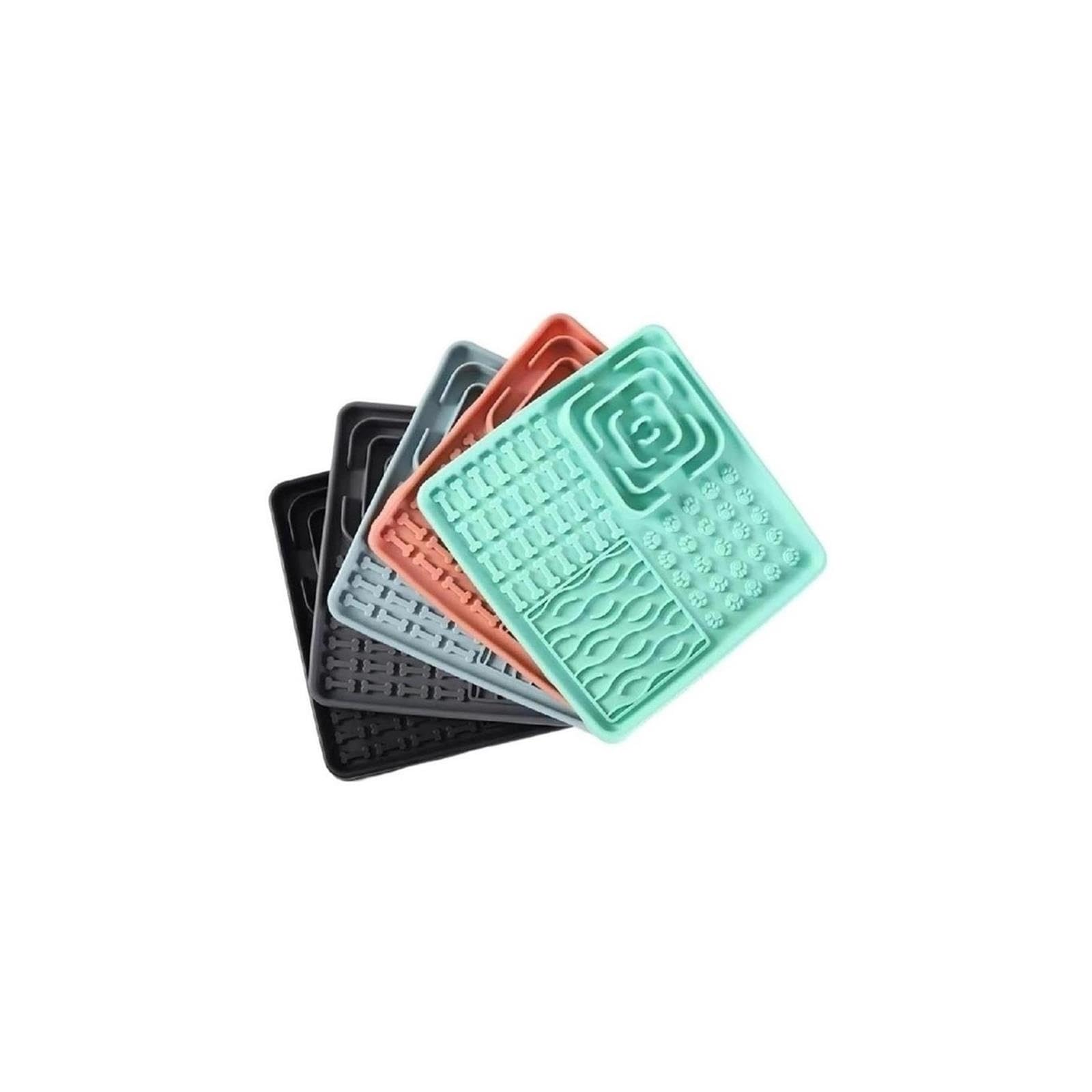 Silikon-Leckmatte for Haustiere, Slow-Feeder-Leckpad(Gray)