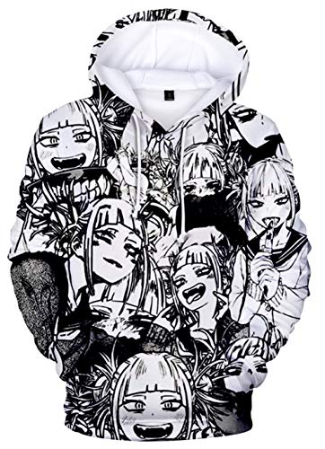 HAOSHENG Herren Damen 3D Kapuzenpullover My Hero Academia Pullover Todoroki Shouto Deku Hoodie für Anime Fans(S) Cover
