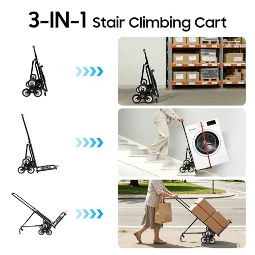 Carretilla Escalera Plegable con 10 Ruedas 330 LBS miniatura 6