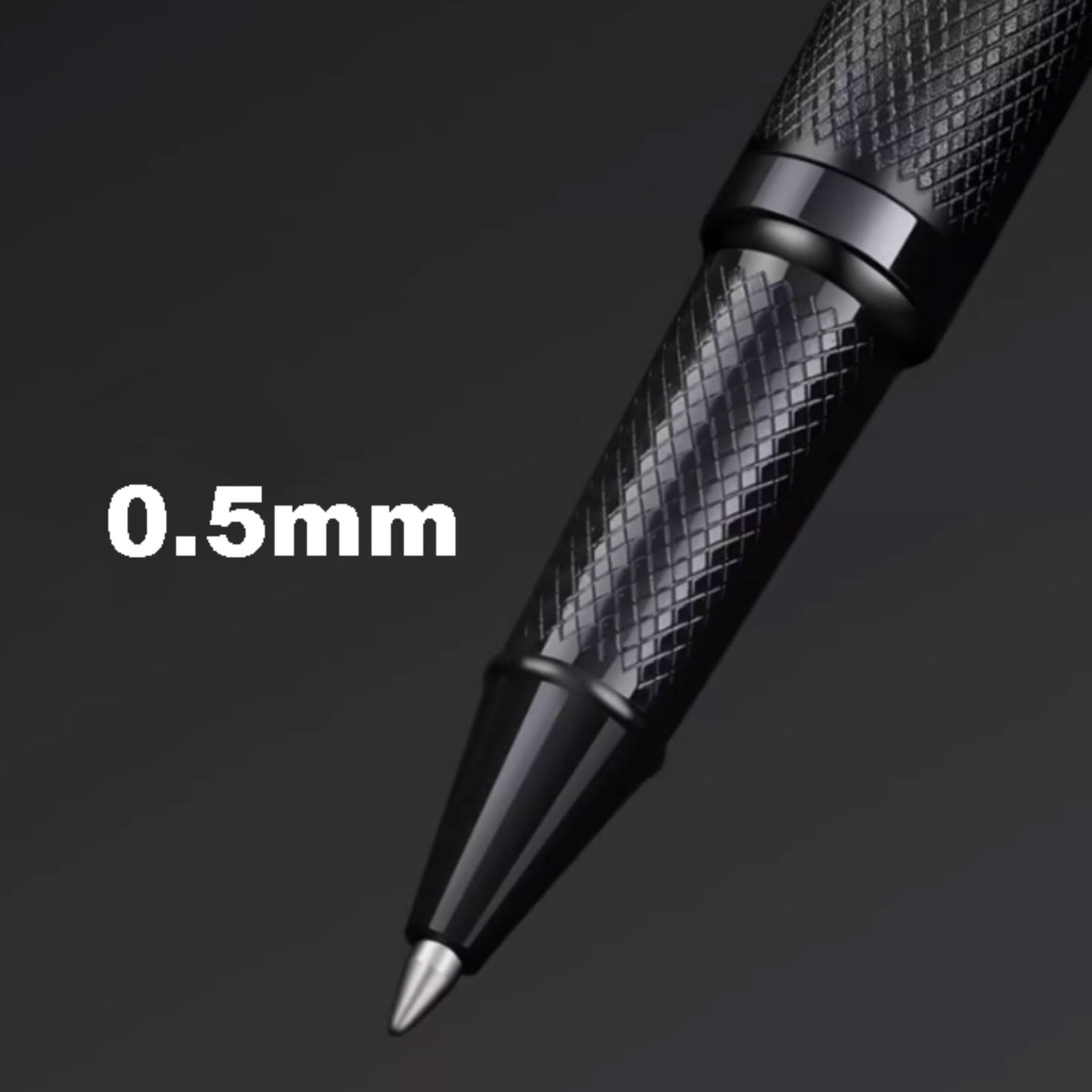 Glatt Metallkugelschreiber, 0,5 mm, schnelltrocknend, for sanftes Schreiben, ideal for Schule, Tagebuch und Büro klare Handschrift(Grid pattern)