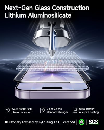 Image of SMARTDEVIL 3 Pack Screen Protector for iPhone 17 | Optical Clear 9H Tempered Glass, 2X Impact Resistance, Anti-Fingerprint Coating, SmartPull Box Bubble-Free Install