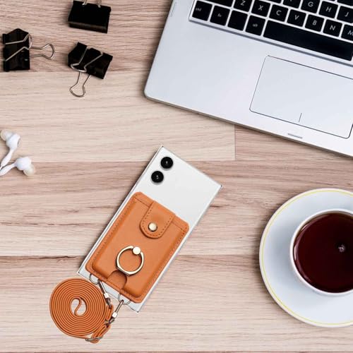 Cartera adhesiva para teléfono multifuncional con 2 ranuras para tarjetas 3