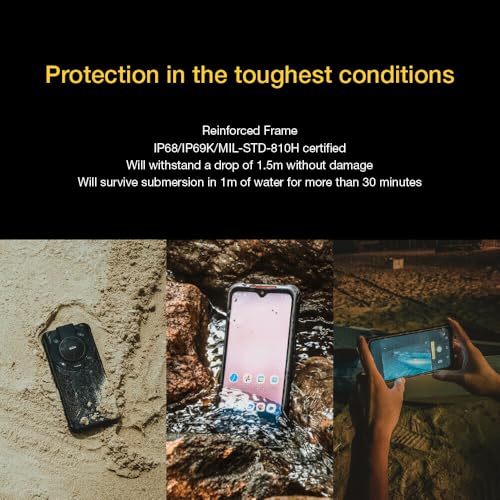 AGM Glory Pro Outdoor Handy 5G mit 256x192 Wärmebildkamera, 8GB+256GB Outdoor Smartphone ohne...