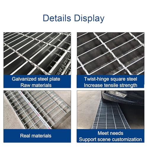 Grille d'évacuation robuste acier galvanisé extérieur pour regard