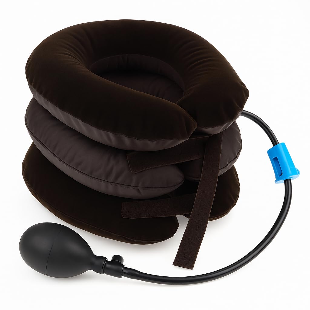 Boosty® Portable Neck Pillow Three Layers Tractor Massager Exerciser for Cervical Spine Neck Back Shoulder Pain (Multicolor)-image-33