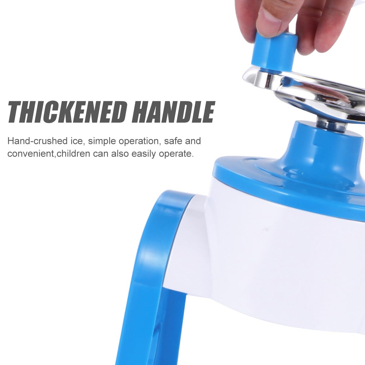 Zerodeko Trituradora de Hielo Manual para Hacer Granizados Acero Inoxidable y Manual, Máquina para Picar Hielo Fina y Delicada Adecuado para Shaved Ice y Snow Cones