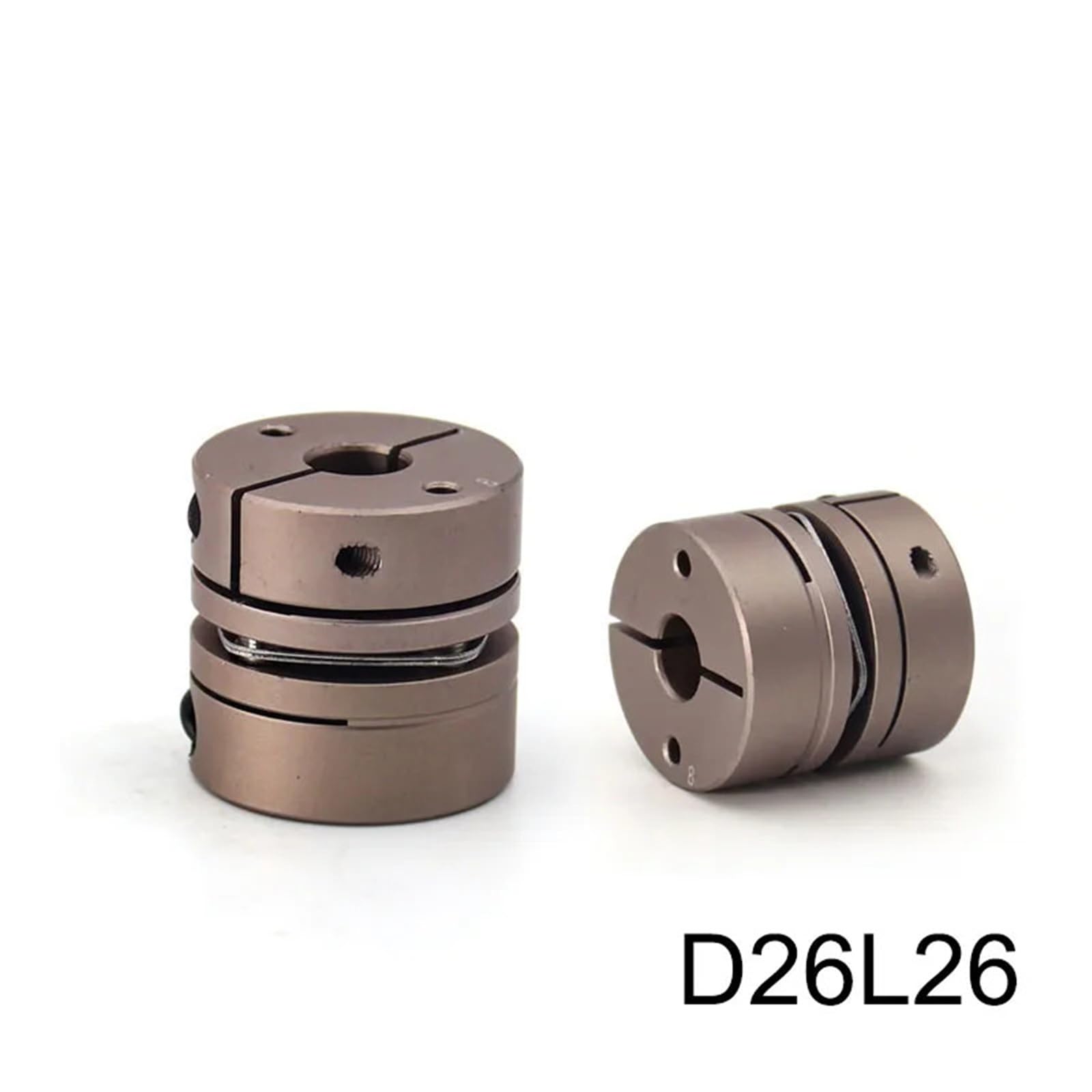 Connecteur d'accouplement élastique à membrane simple en alliage d'aluminium D26L26 D26 mm L26 mm, 1 pièce(5-6)