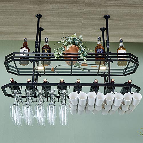 Porte-verres à pied suspendu réglable pour bouteille de vin